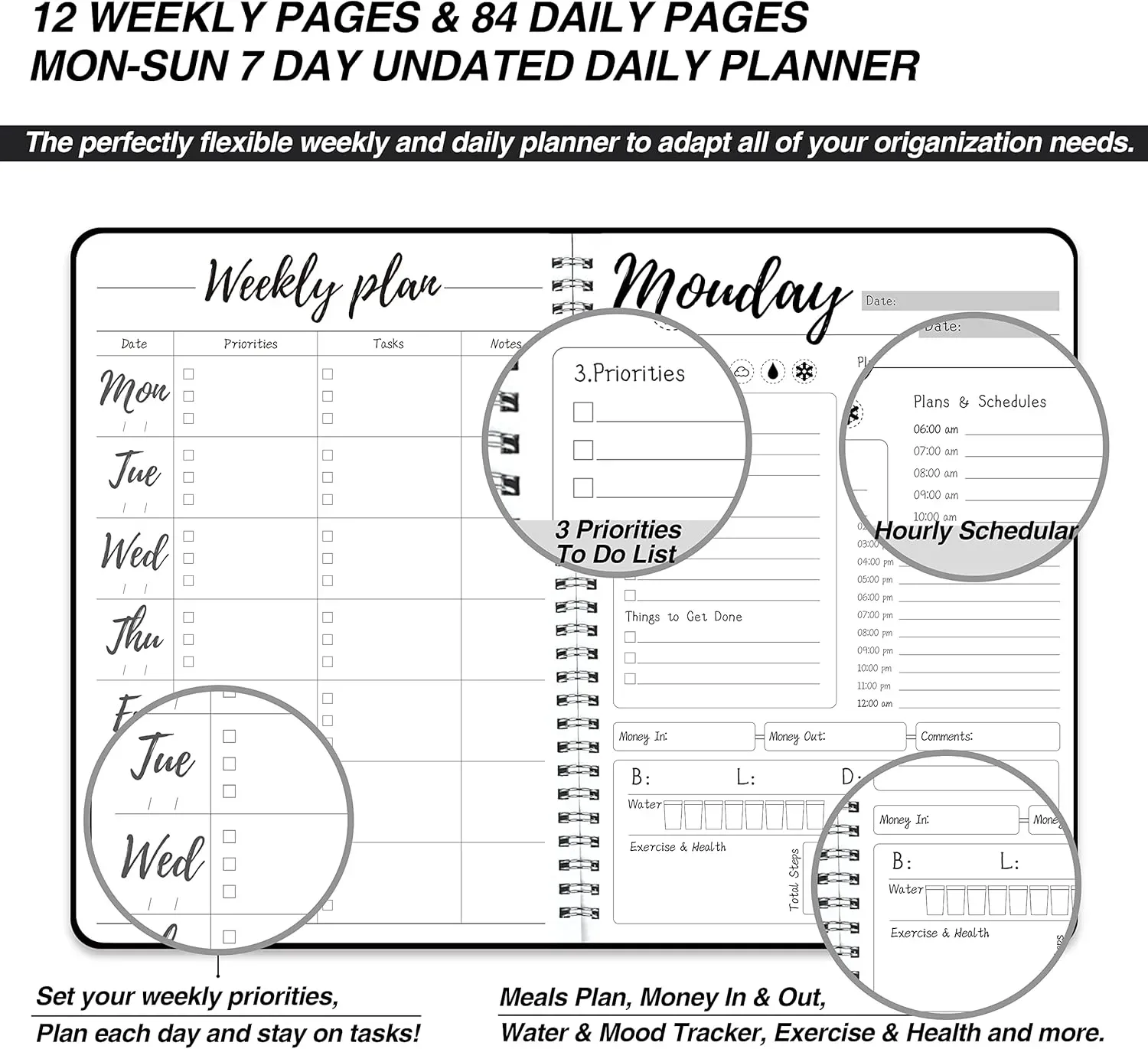 Weekly Planner With Hourly Schedules